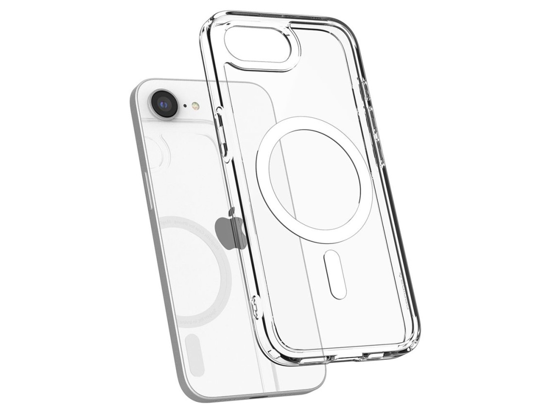 Funda Spigen Crystal Hybrid MagSafe para iPhone 17e / 16e - Transparente