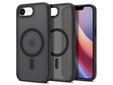 Spigen Crystal Hybrid MagSafe Case for iPhone 17e / 16e - Black, Translucent Spigen Crystal Hybrid MagSafe Case for iPhone 17e / 16e - Black, Translucent