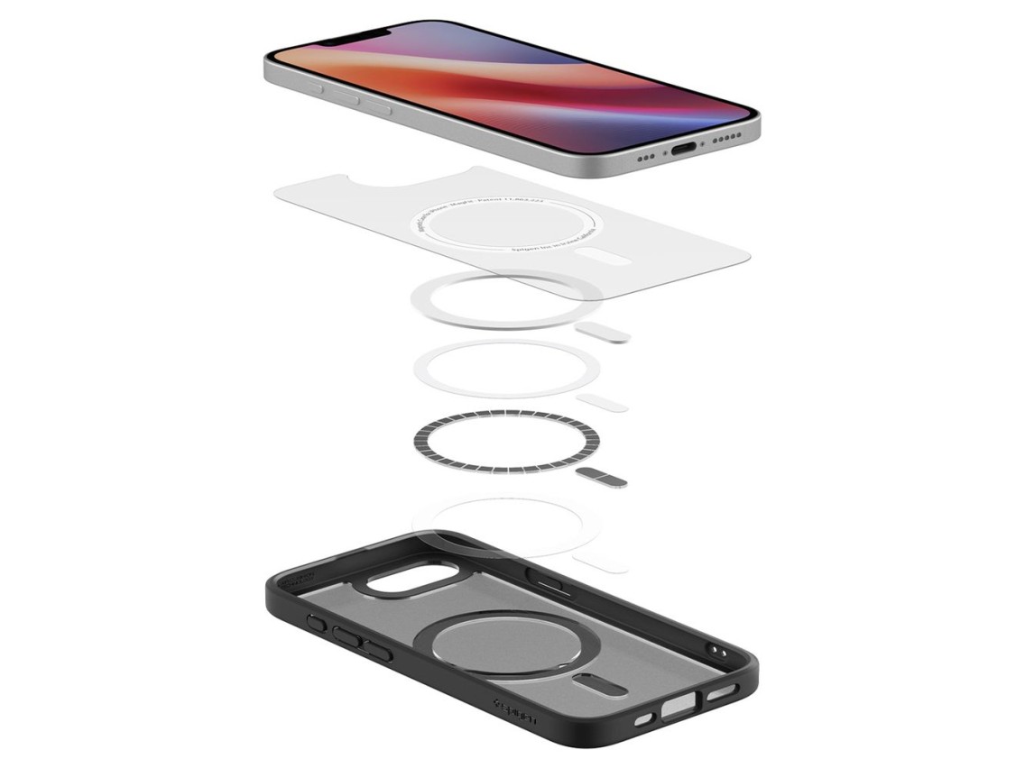 Capa Spigen Crystal Hybrid MagSafe para iPhone 17e / 16e - Preta, Translúcida