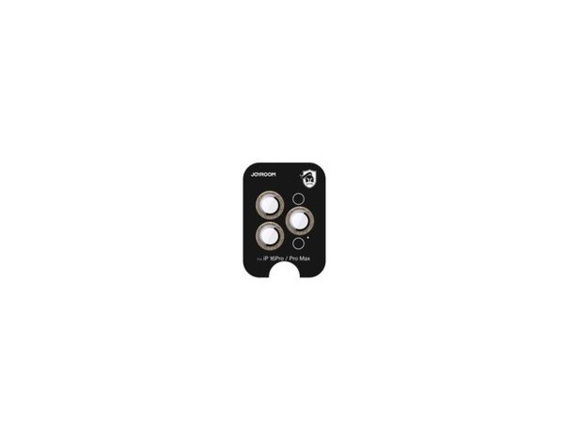 Protetor de tela de vidro Joyroom JR-MFY0263 para lentes do iPhone 16 Pro/16 Pro Max - Marrom