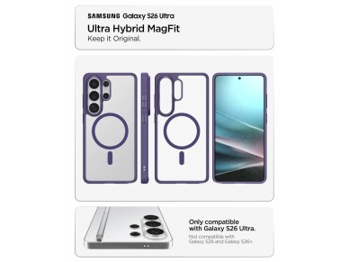 Spigen Ultra Hybrid Mag MagSafe Case for Samsung Galaxy S26 Ultra - Clear Navy Blue Spigen Ultra Hybrid Mag MagSafe Case for Samsung Galaxy S26 Ultra - Clear Navy Blue