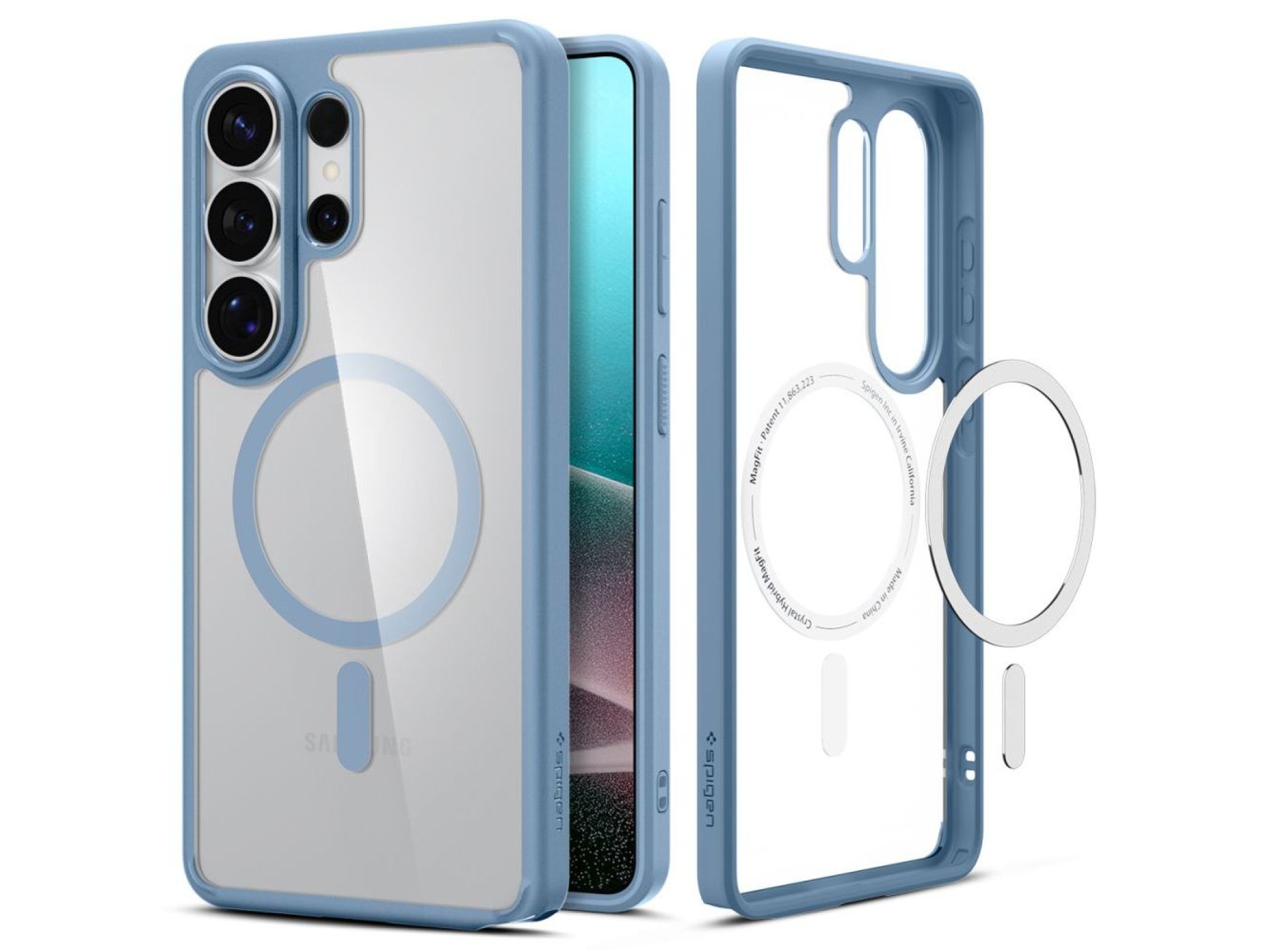 Funda Spigen Ultra Hybrid Mag MagSafe para Samsung Galaxy S26 Ultra - Azul transparente