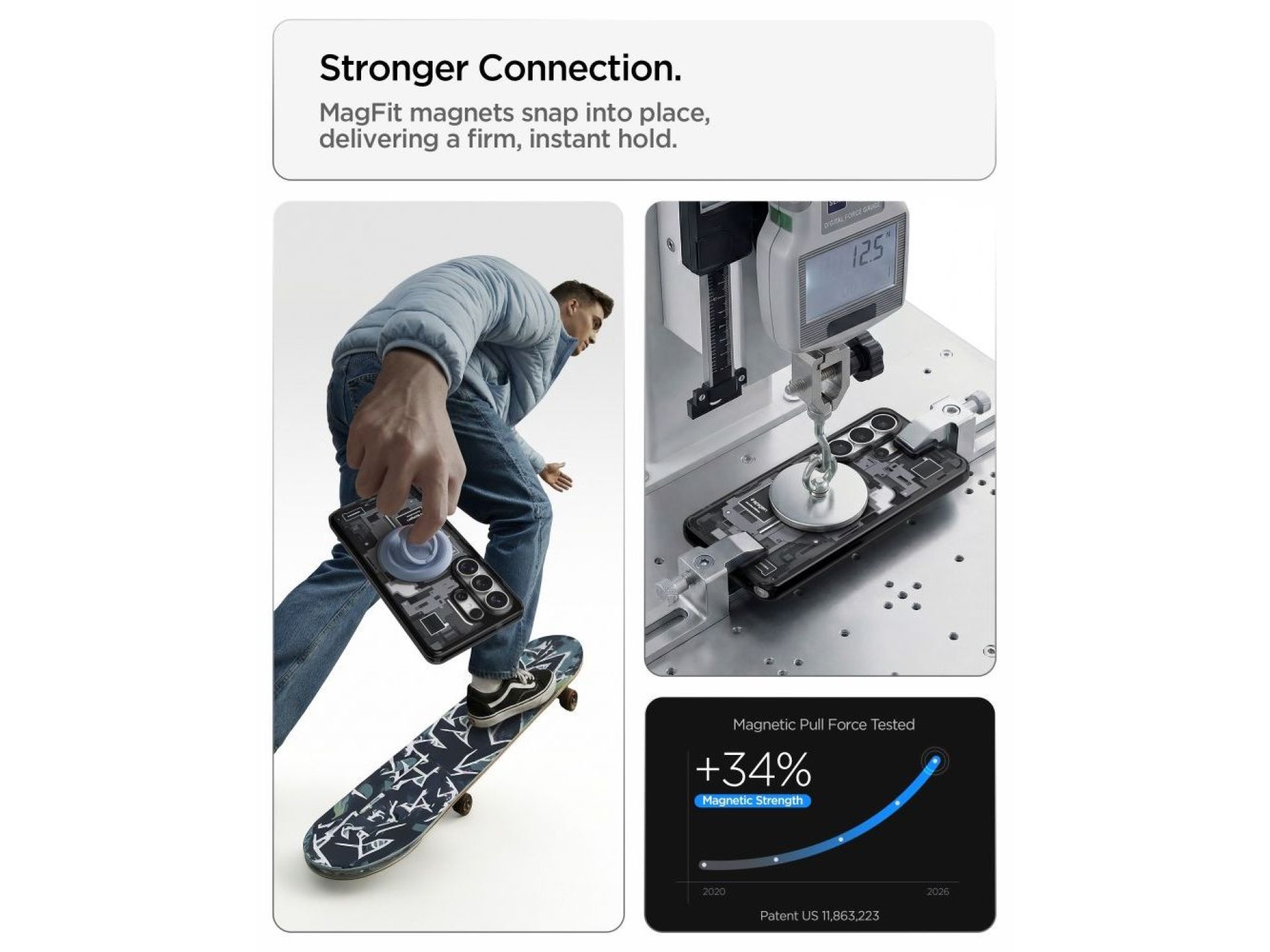 Funda Spigen Ultra Hybrid Mag MagSafe para Samsung Galaxy S26 Ultra Zero One - Negro transparente