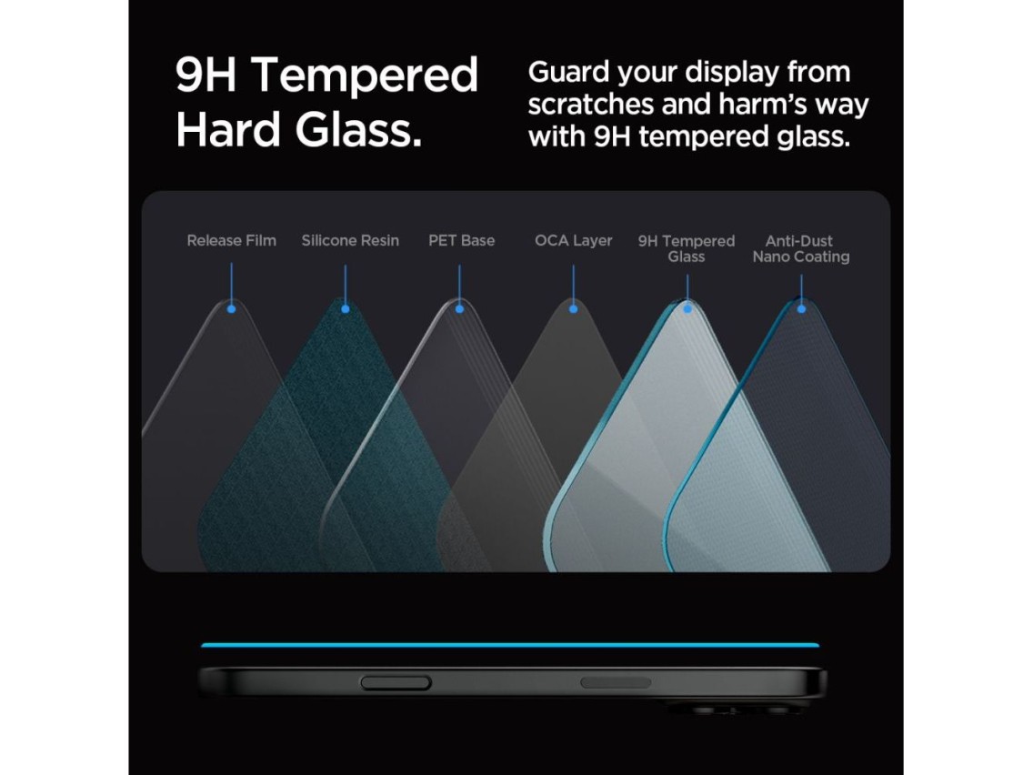 Spigen Glas.tR EZ Fit Película de Vidro Temperado para iPhone 16 Pro