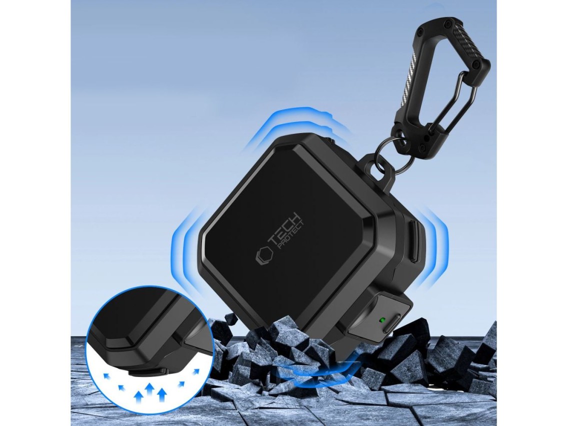 Capa Tech-Protect Carbonox MagSafe para Samsung Galaxy Buds 4 / 4 Pro - Preta