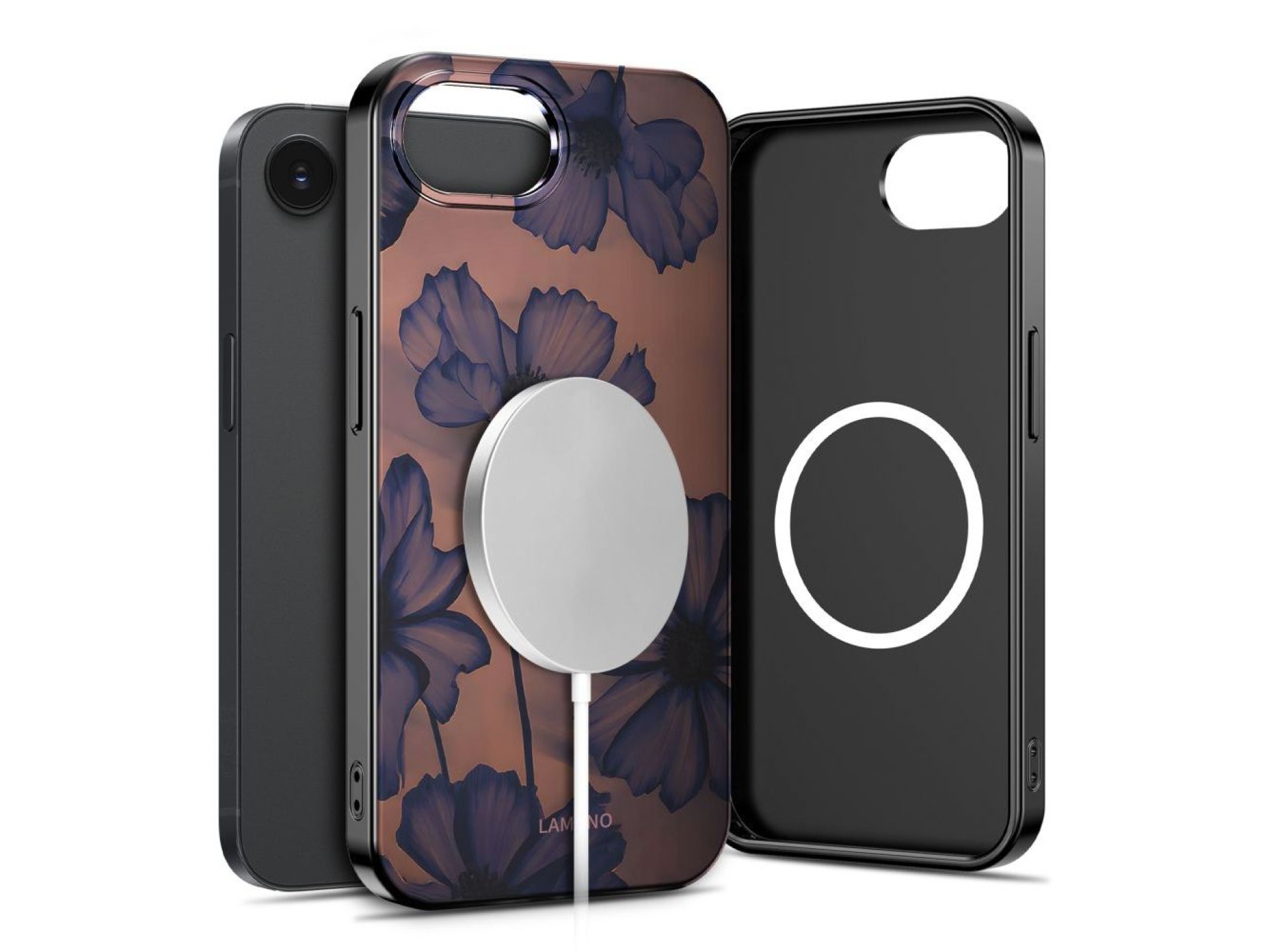 Funda Tech-Protect Lamano MagSafe para iPhone 16e / 17e - marrón-morado
