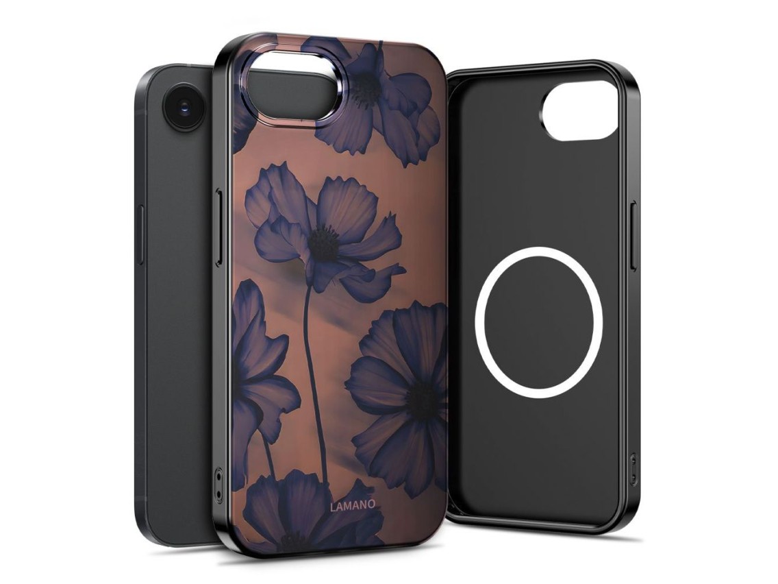 Funda Tech-Protect Lamano MagSafe para iPhone 16e / 17e - marrón-morado