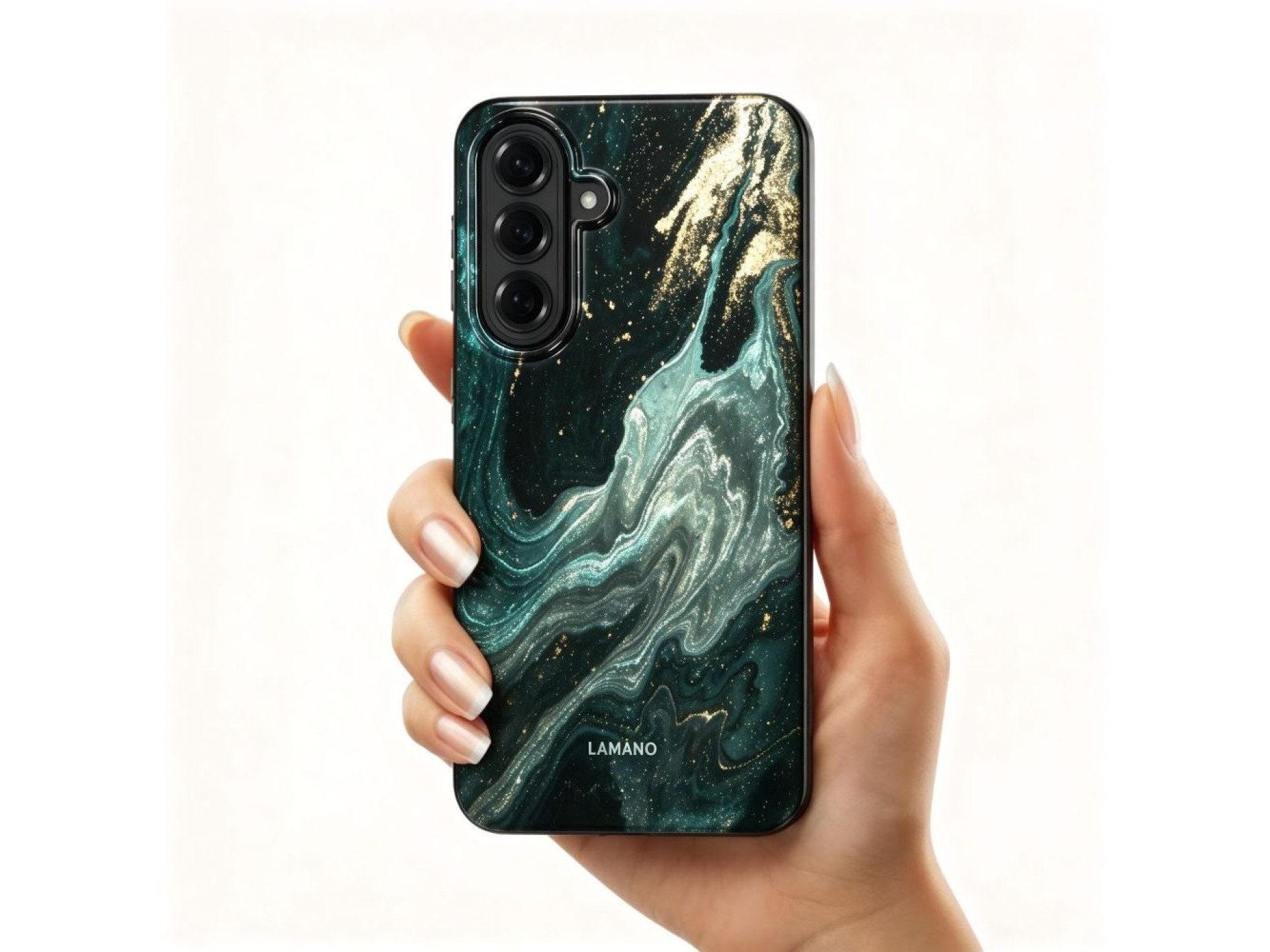Tech-Protect Lamano MagSafe Case for Samsung Galaxy A57 5G - Black and Green