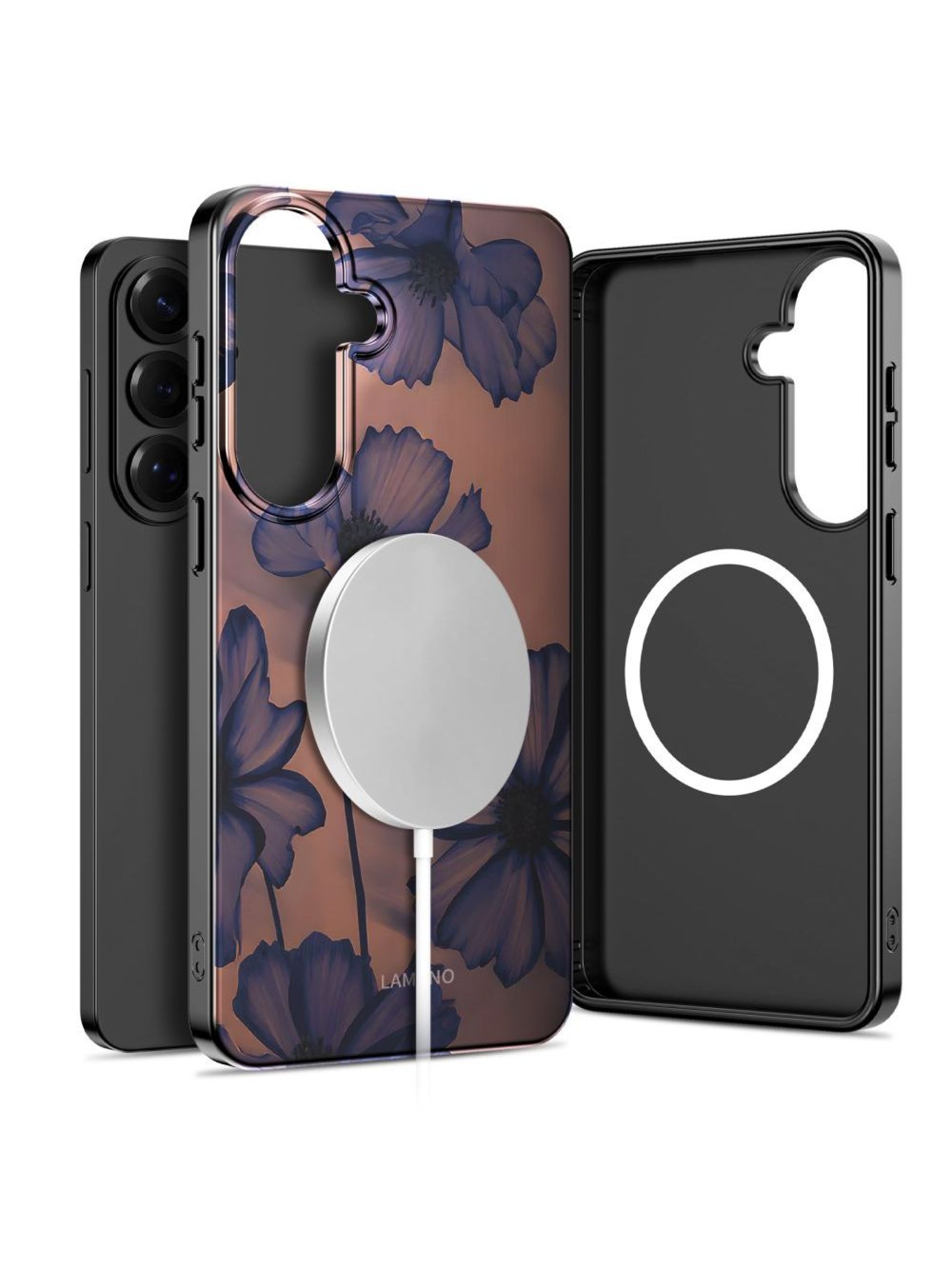 Capa Tech-Protect Lamano MagSafe para Samsung Galaxy A57 5G - Marrom e Roxo