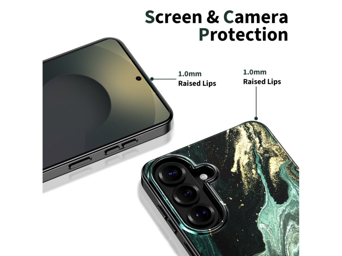 Tech-Protect Lamano MagSafe Case for Samsung Galaxy A57 5G - Black and Green