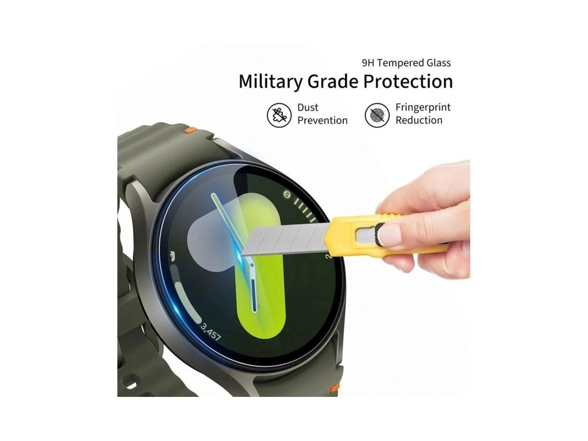 Protector de pantalla de vidrio templado Tech-Protect Glass Fit+ (paquete de 2) para Amazfit T-Rex U