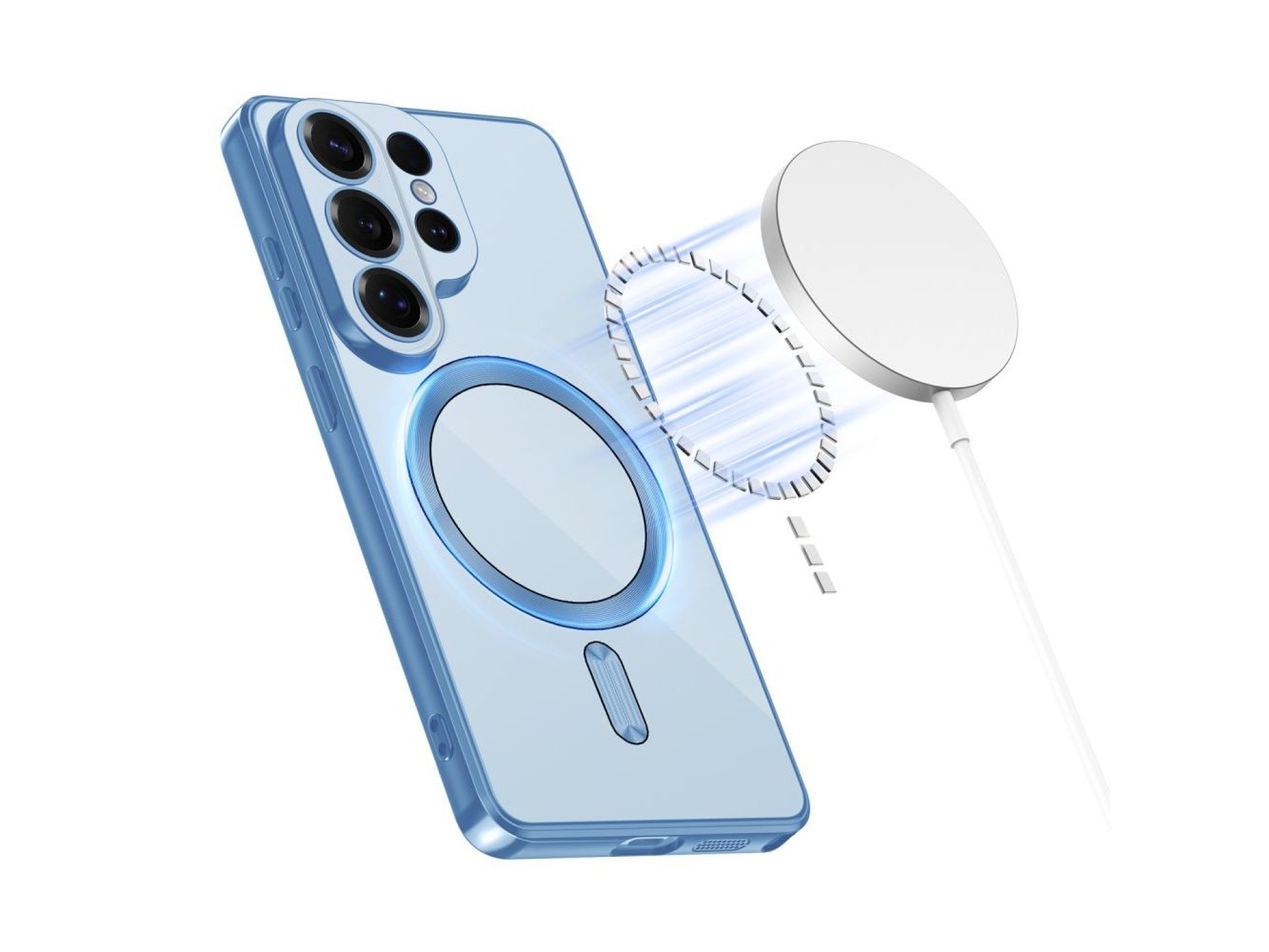 Tech-Protect MagFlex Case for Samsung Galaxy S26 Ultra - Transparent Blue