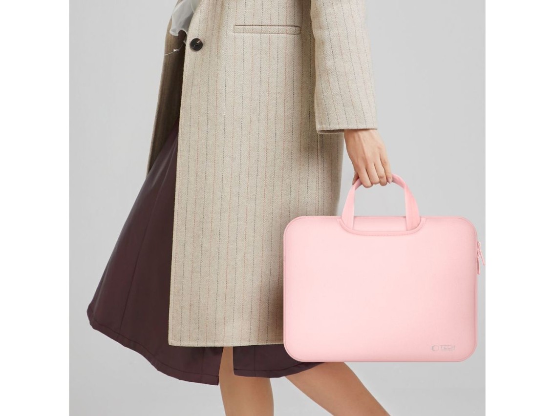 Bolsa para portátil de 15-16 pulgadas Tech-Protect de neopreno - Rosa