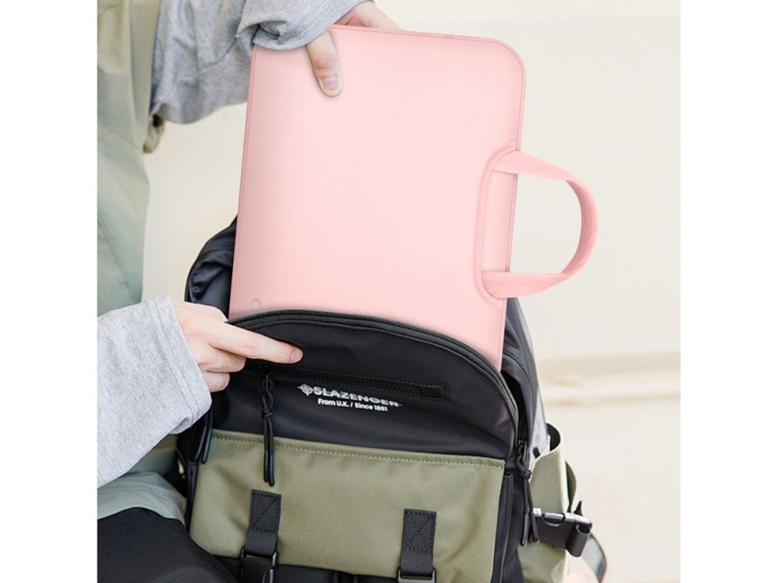 Bolsa para portátil de 15-16 pulgadas Tech-Protect de neopreno - Rosa