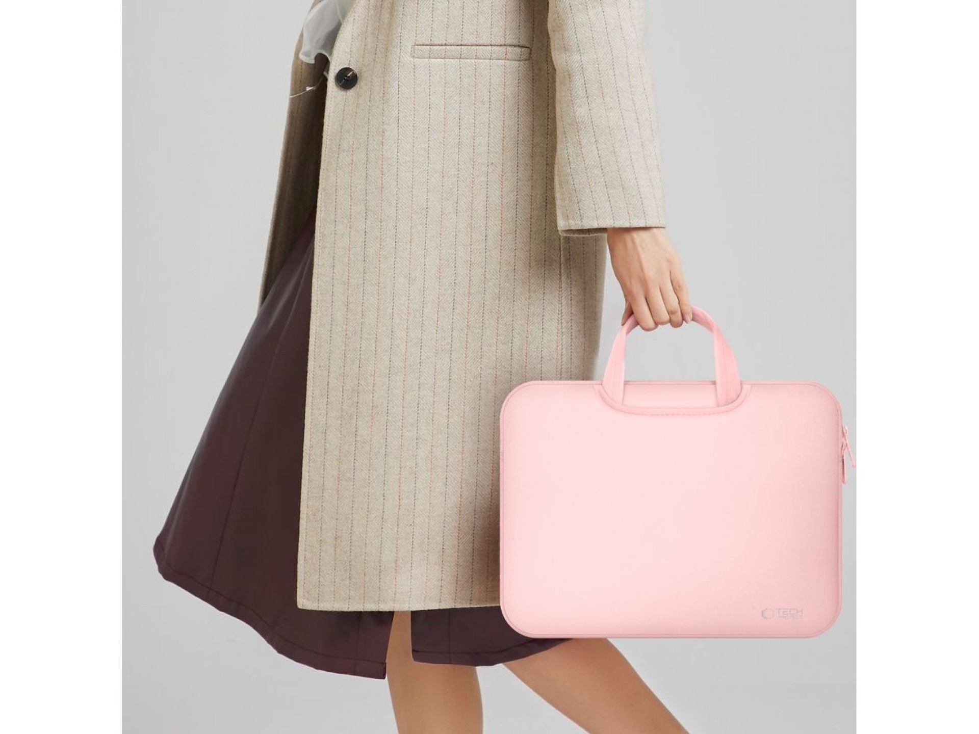 Bolsa para portátil de 15-16 pulgadas Tech-Protect de neopreno - Rosa