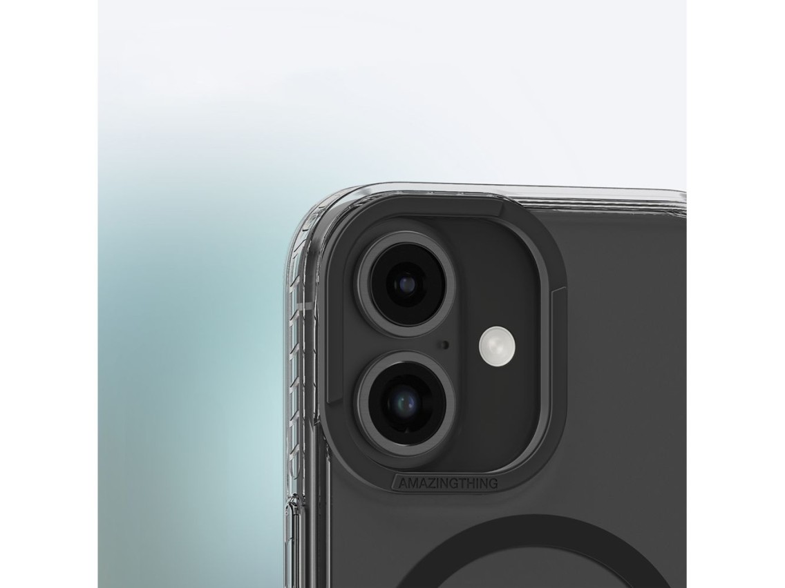 Capa AmazingThing Titan Pro Mag com anel magnético para iPhone 16 - Preta