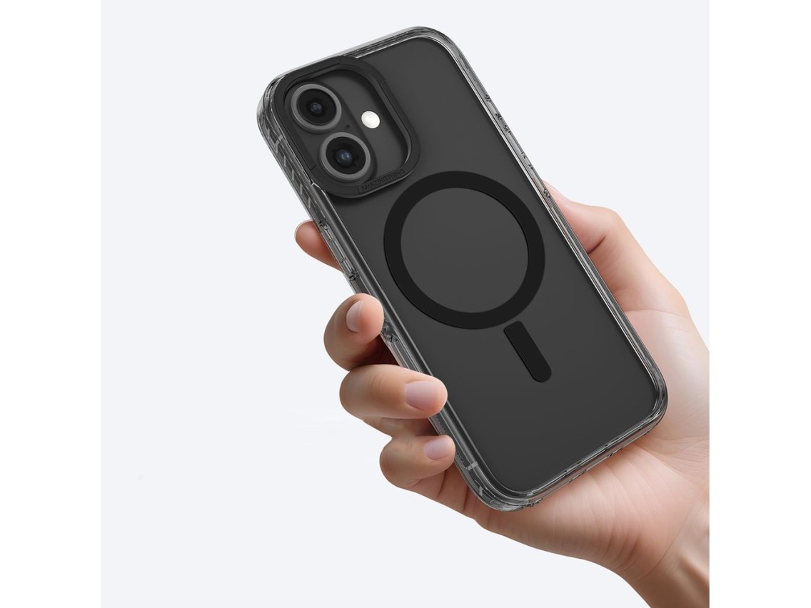 Capa AmazingThing Titan Pro Mag com anel magnético para iPhone 16 - Preta