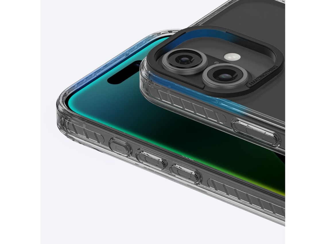 Capa AmazingThing Titan Pro Mag com anel magnético para iPhone 16 - Preta