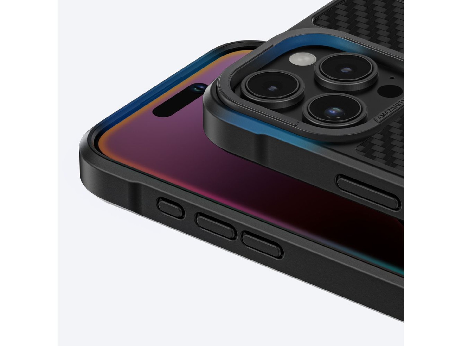 Capa AmazingThing Titan Max com fibras de aramida 1500D para iPhone 16 Pro Max - Preta