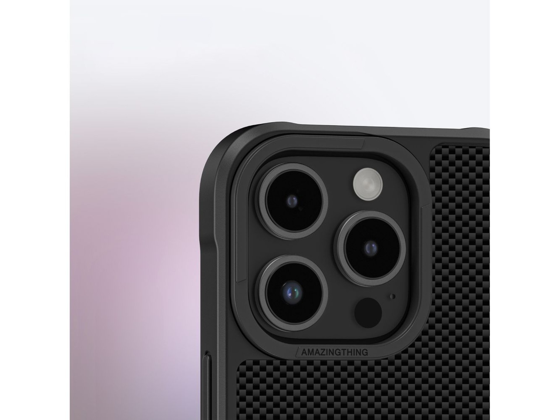 Funda AmazingThing Titan Max con fibras de aramida 600D para iPhone 16 Pro - Negra