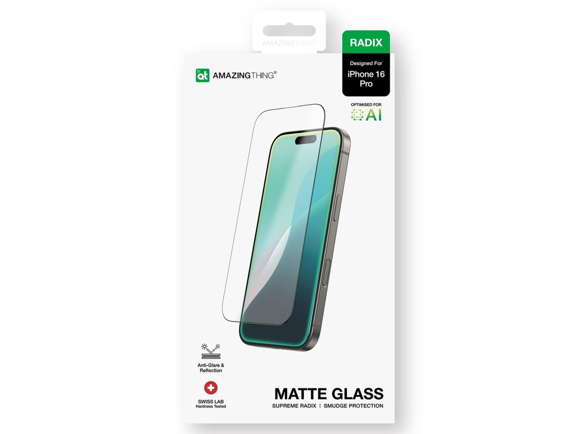 AmazingThing Radix Matte Glass tempered glass for iPhone 16 Pro