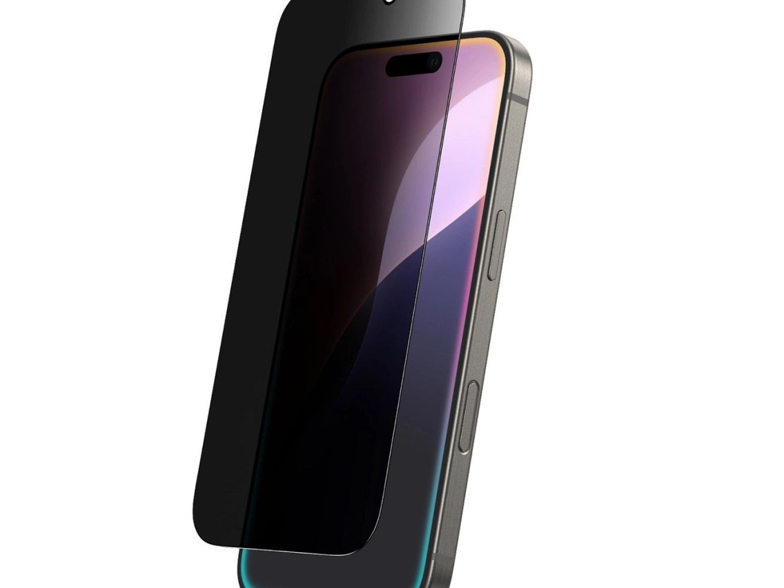 AmazingThing Radix Privacy Glass, cristal templado de privacidad para iPhone 16 Pro Max