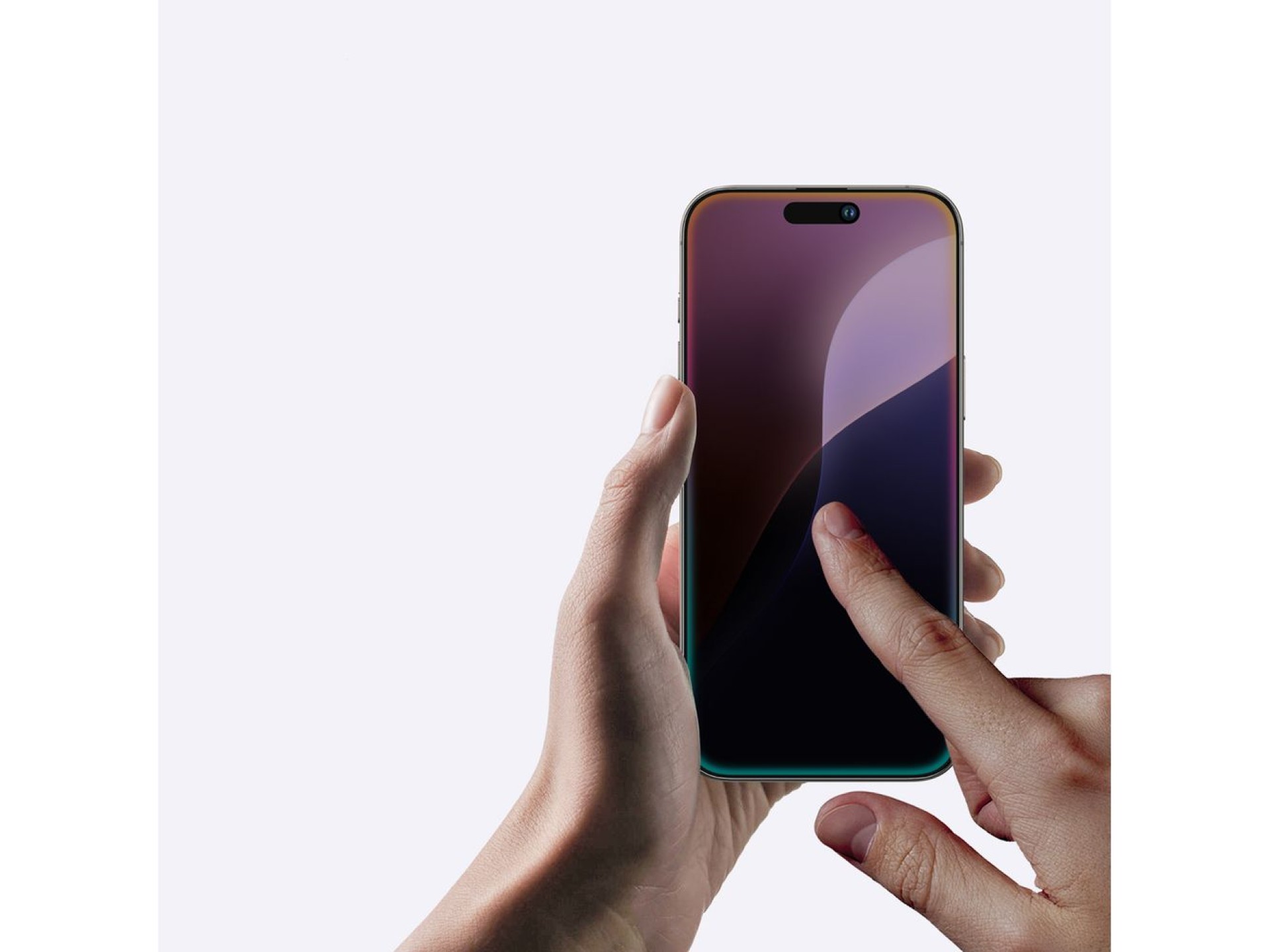 Película de privacidade AmazingThing Radix em vidro temperado para iPhone 16 Plus