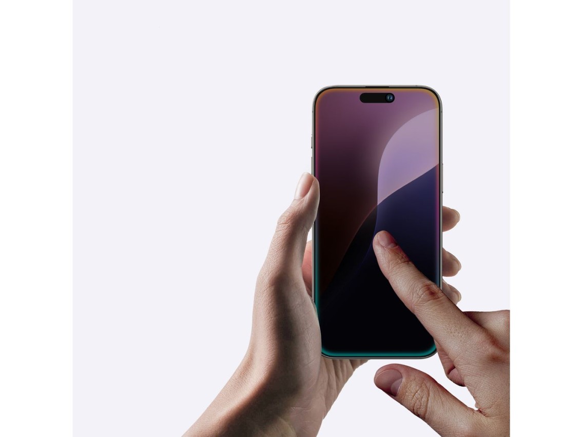 Película de privacidade AmazingThing Radix em vidro temperado para iPhone 16