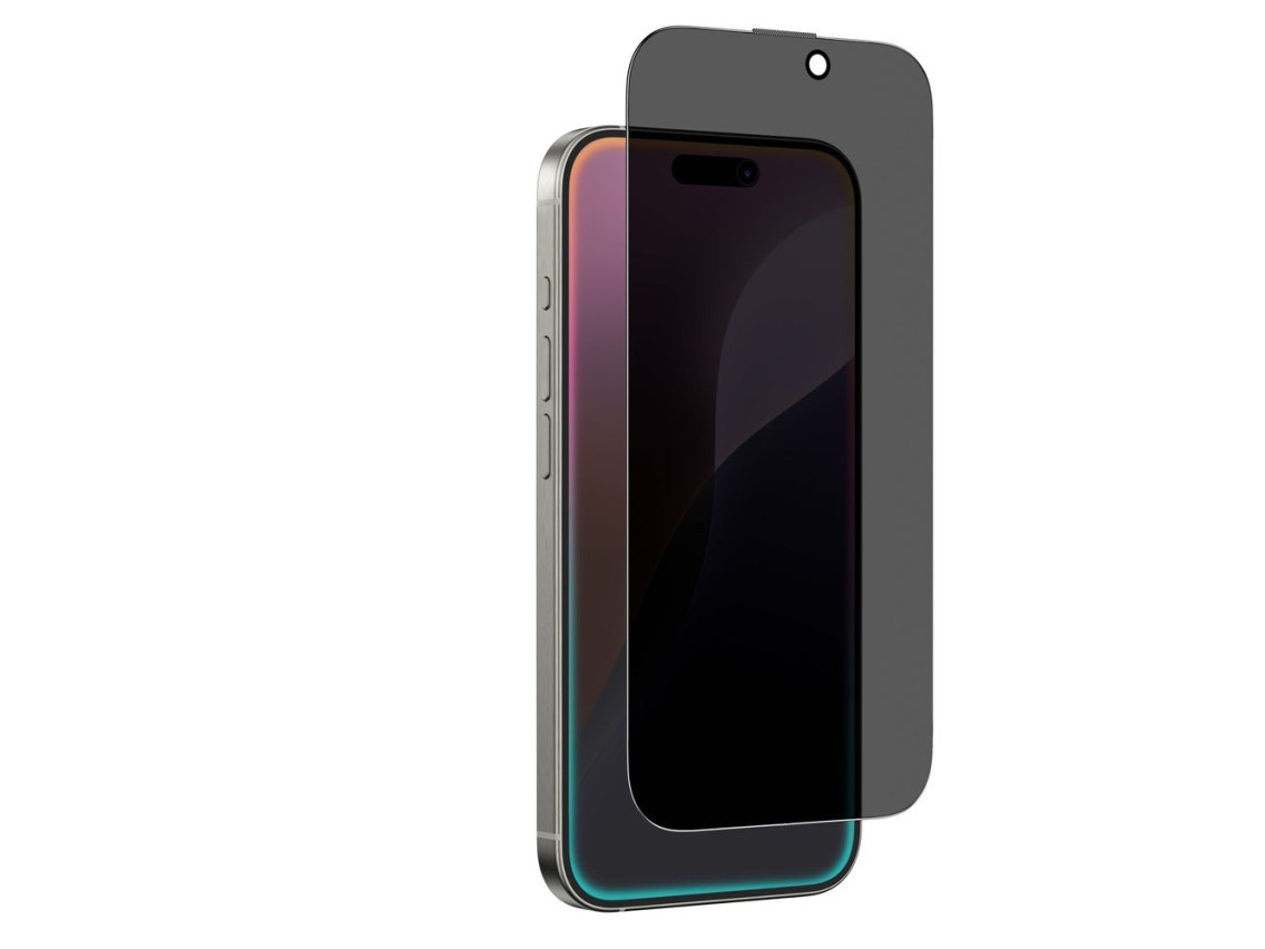 Película de privacidade AmazingThing Titan em vidro temperado para iPhone 16