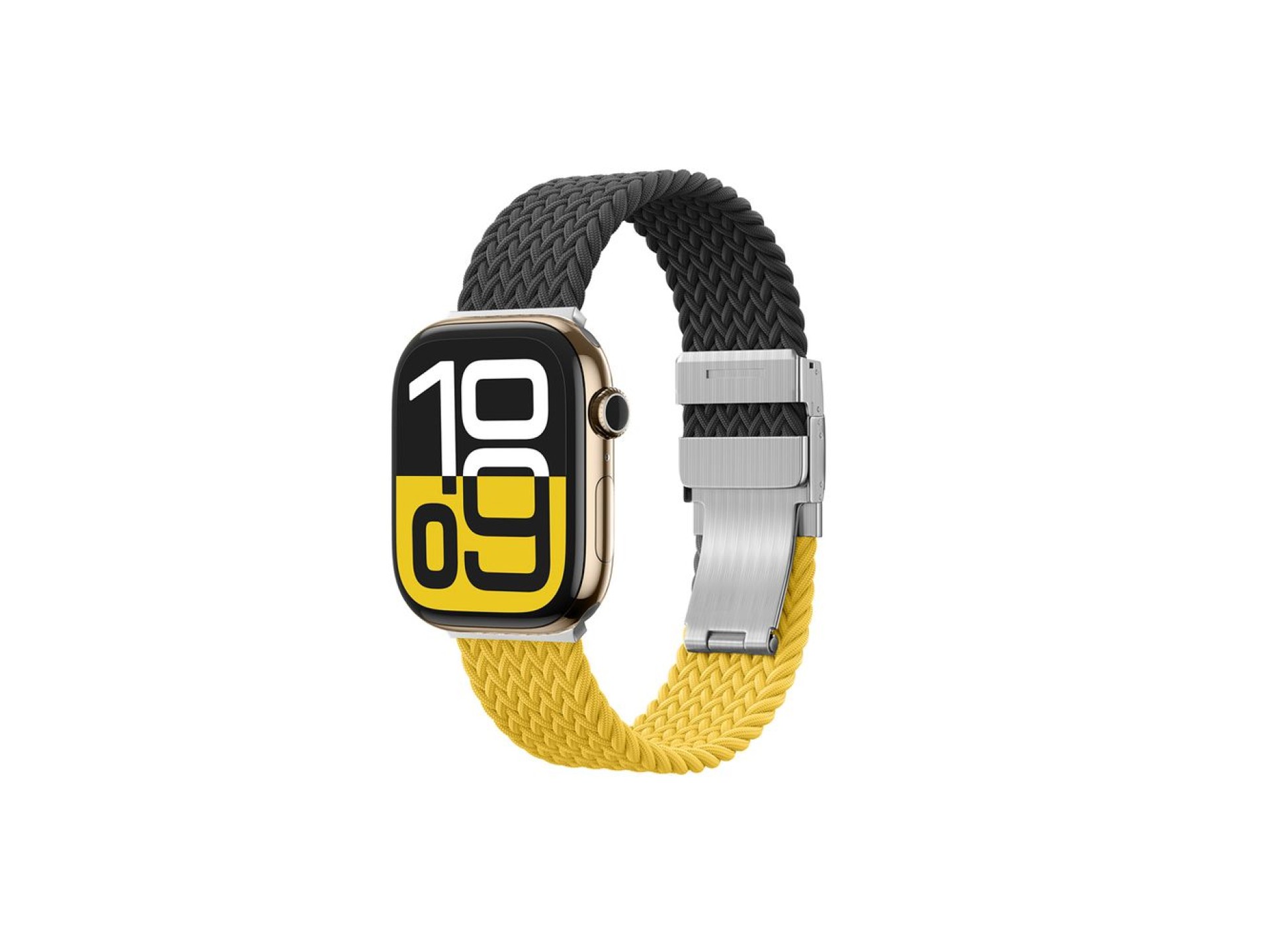 Set of 2 AmazingThing Blend Band for Apple Watch 45/46/49mm - Yellow-Black/Black