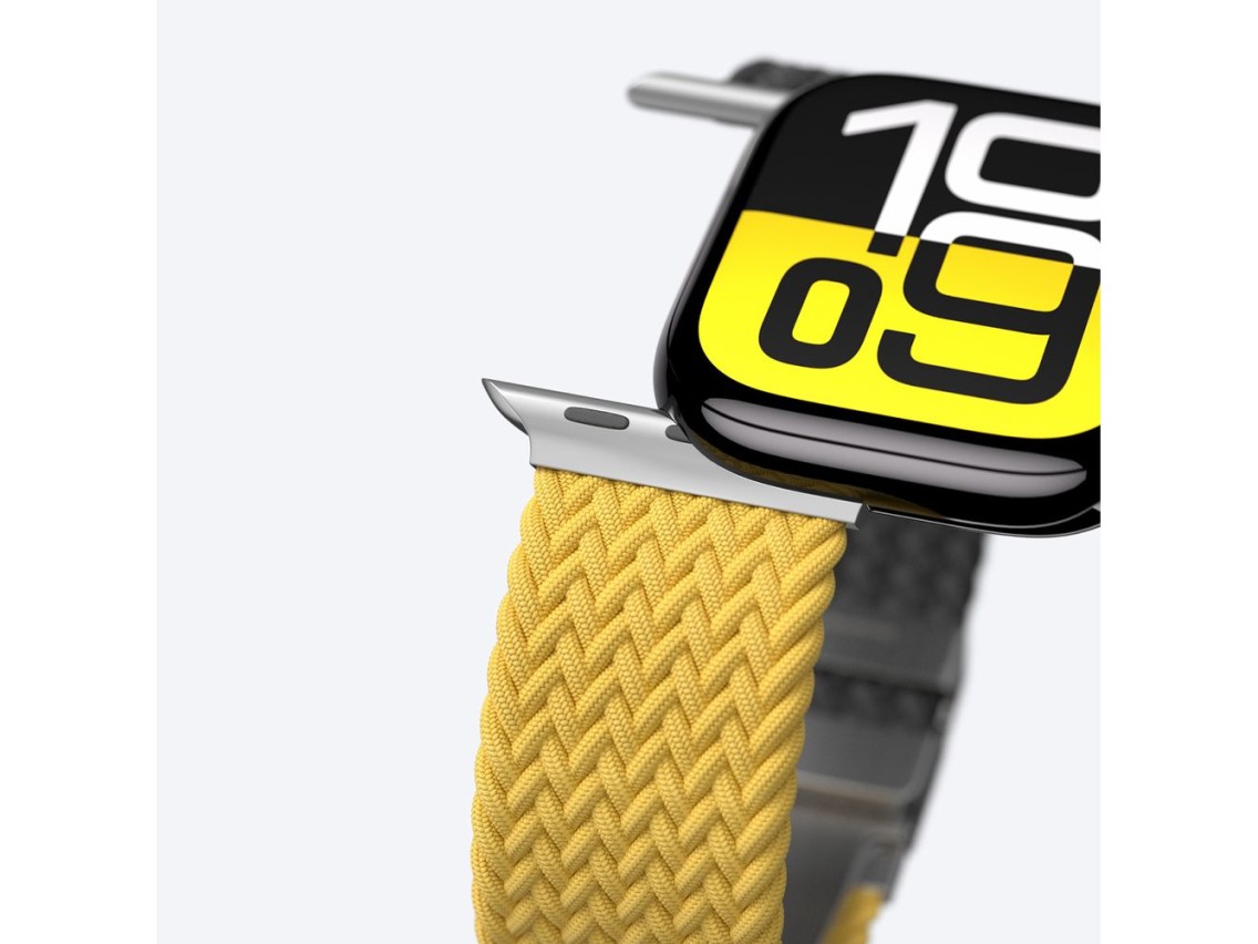 Set of 2 AmazingThing Blend Band for Apple Watch 45/46/49mm - Yellow-Black/Black