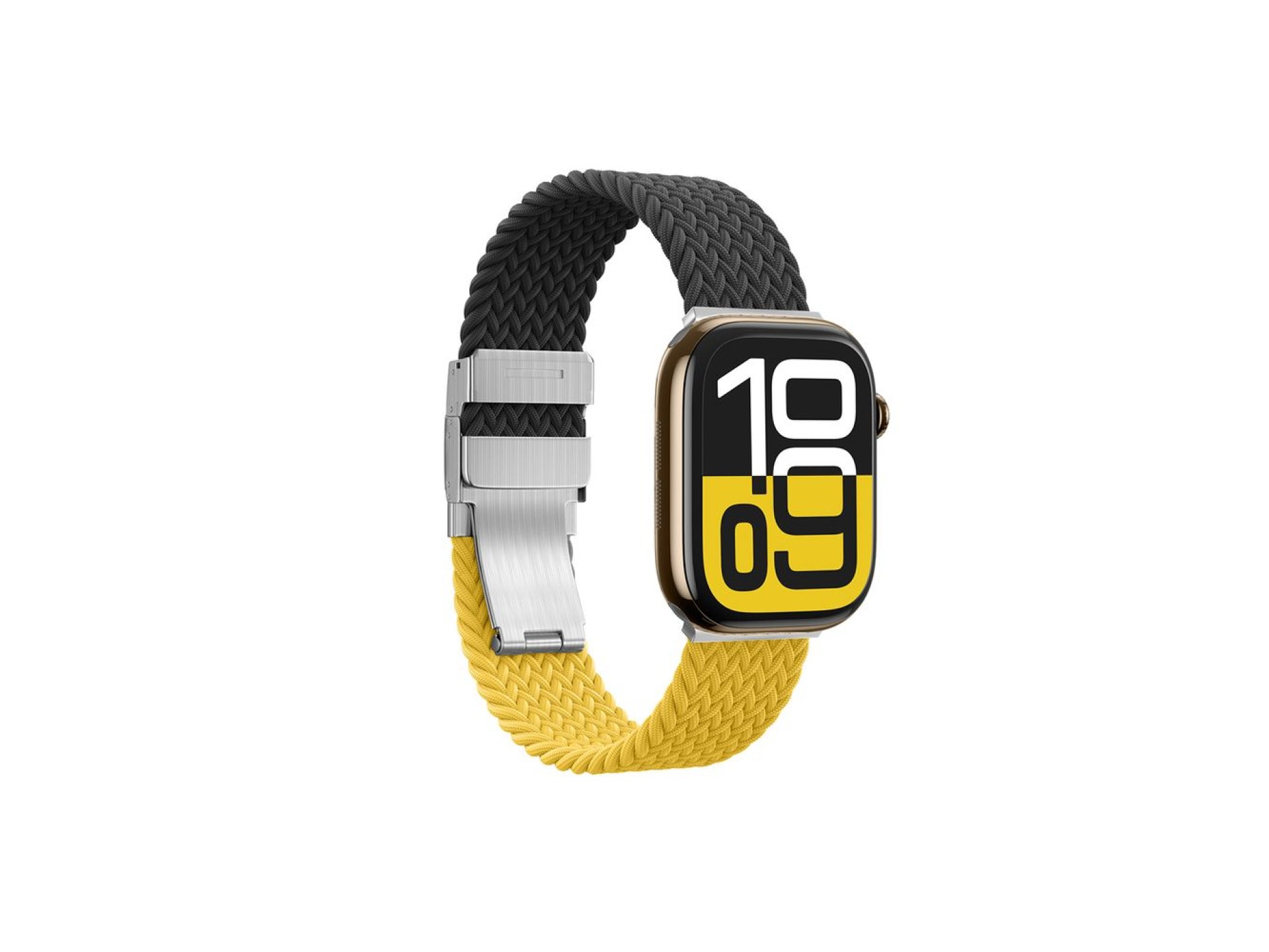 Set of 2 AmazingThing Blend Band for Apple Watch 45/46/49mm - Yellow-Black/Black