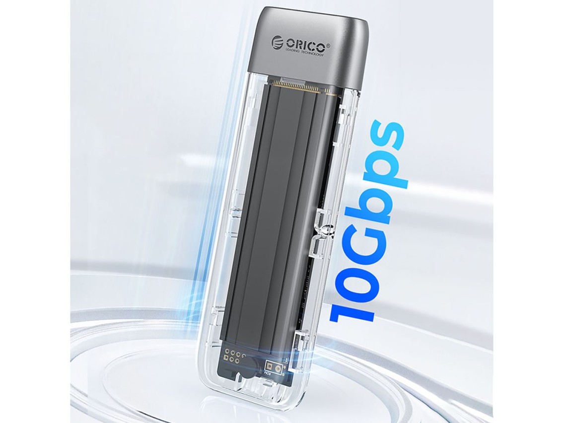 Unidade de disco Orico TXM2-C3 M.2 NVME USB-C 3.2 10Gb/s - Cinza