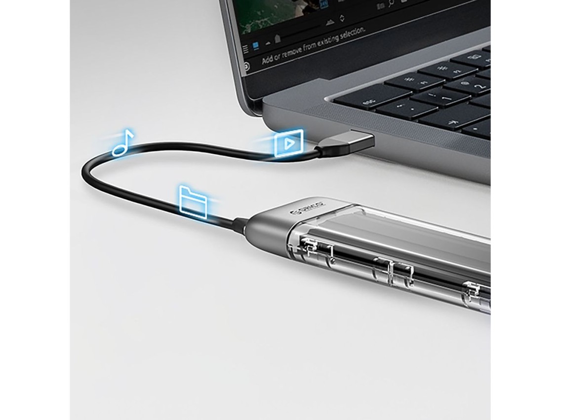 Unidade de disco Orico TXM2-C3 M.2 NVME USB-C 3.2 10Gb/s - Cinza