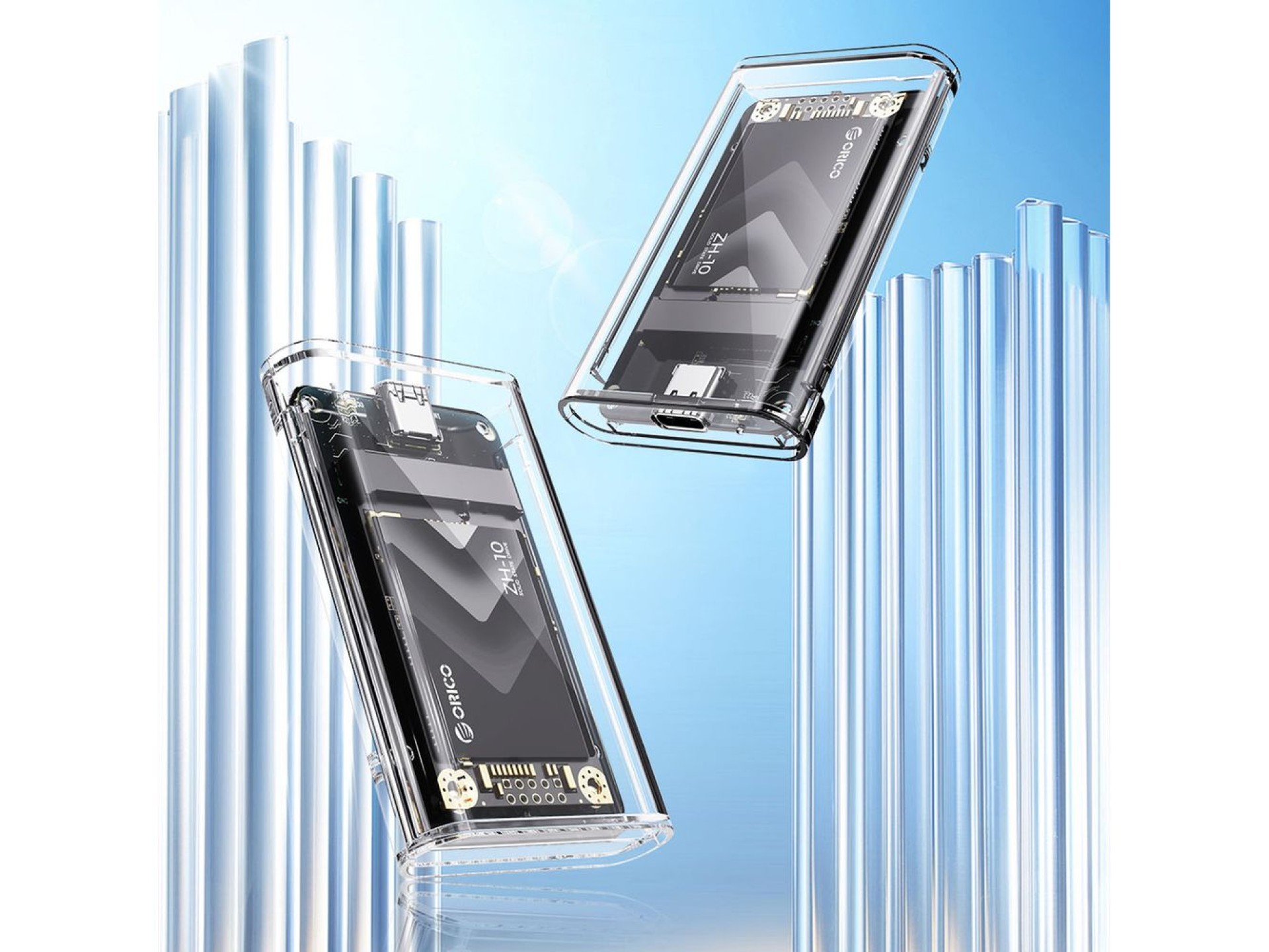 Orico TC10-MS MSATA USB-C 3.2 5Gb/s Disk Cartridge - Transparent