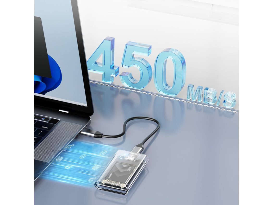 Orico TC10-MS MSATA USB-C 3.2 5Gb/s Disk Cartridge - Transparent