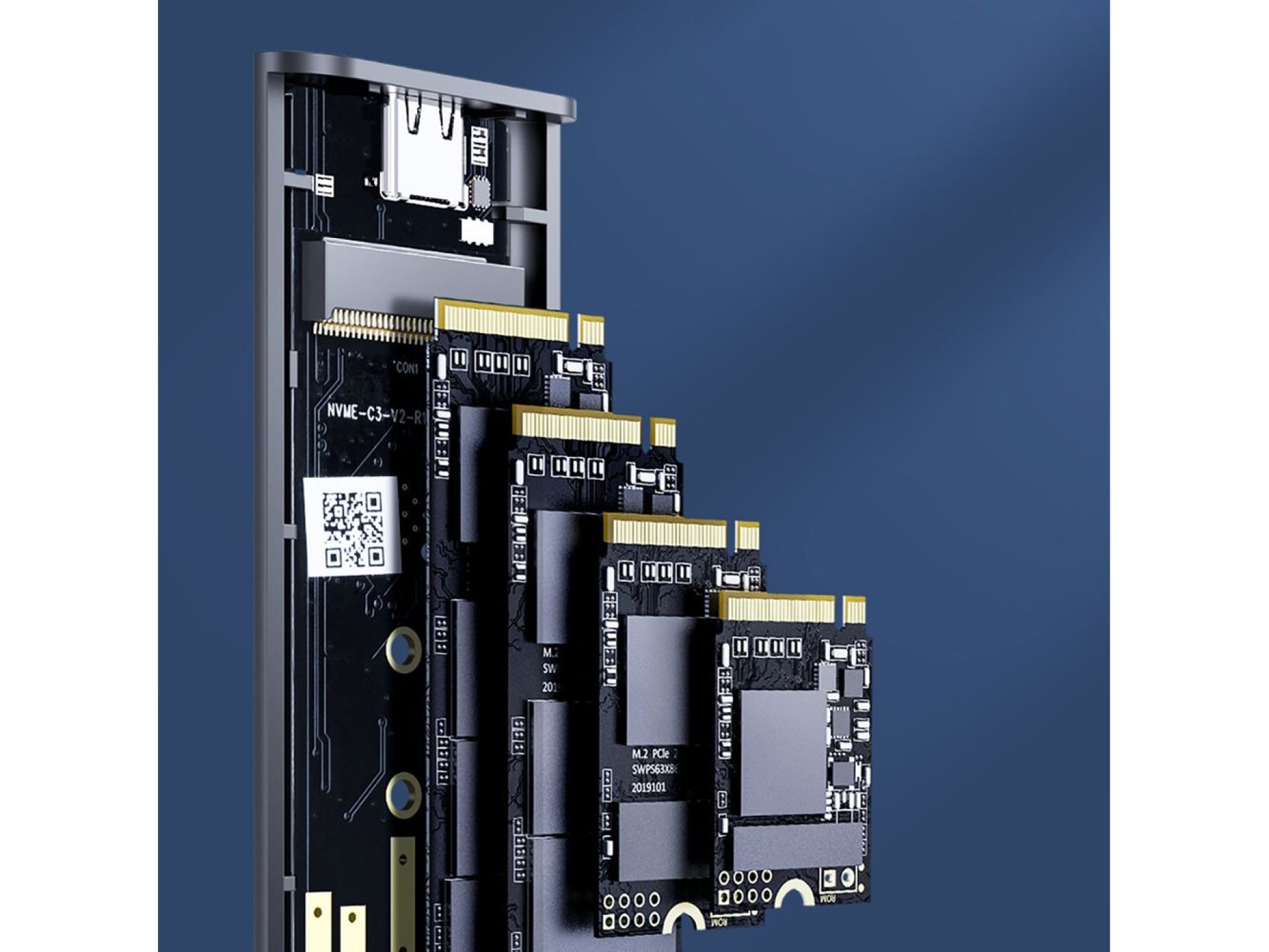 Unidade de disco Orico AM2C3-G2 M.2 NVMe USB-C 3.2 - Cinza