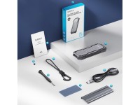 Orico OXS2C3-G2 M.2 NVMe/SATA SSD USB-C 3.2, carcasa táctica reforzada para disco duro - Gris Orico OXS2C3-G2 M.2 NVMe/SATA SSD USB-C 3.2, carcasa táctica reforzada para disco duro - Gris