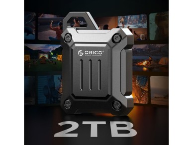 Bah�a t�ctica reforzada para discos duros Orico XAM2 M.2 2230 USB-C 3.2 - Negra