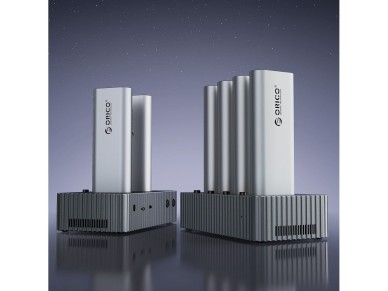 Esta��o de acoplamento Orico IT48N-C para 4 discos com fun��o de clonagem M.2 NVMe - Cinza