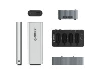 Esta��o de acoplamento Orico IT48N-C para 4 discos com fun��o de clonagem M.2 NVMe - Cinza
