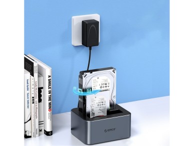 Orico 6626C3-C-V1 2-Drive Docking Station with Offline Clone Function 2.5"/3.5" SATA HDD/SSD - Gray Orico 6626C3-C-V1 2-Drive Docking Station with Offline Clone Function 2.5"/3.5" SATA HDD/SSD - Gray