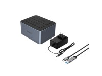 Orico 6626C3-C-V1 2-Drive Docking Station with Offline Clone Function 2.5"/3.5" SATA HDD/SSD - Gray