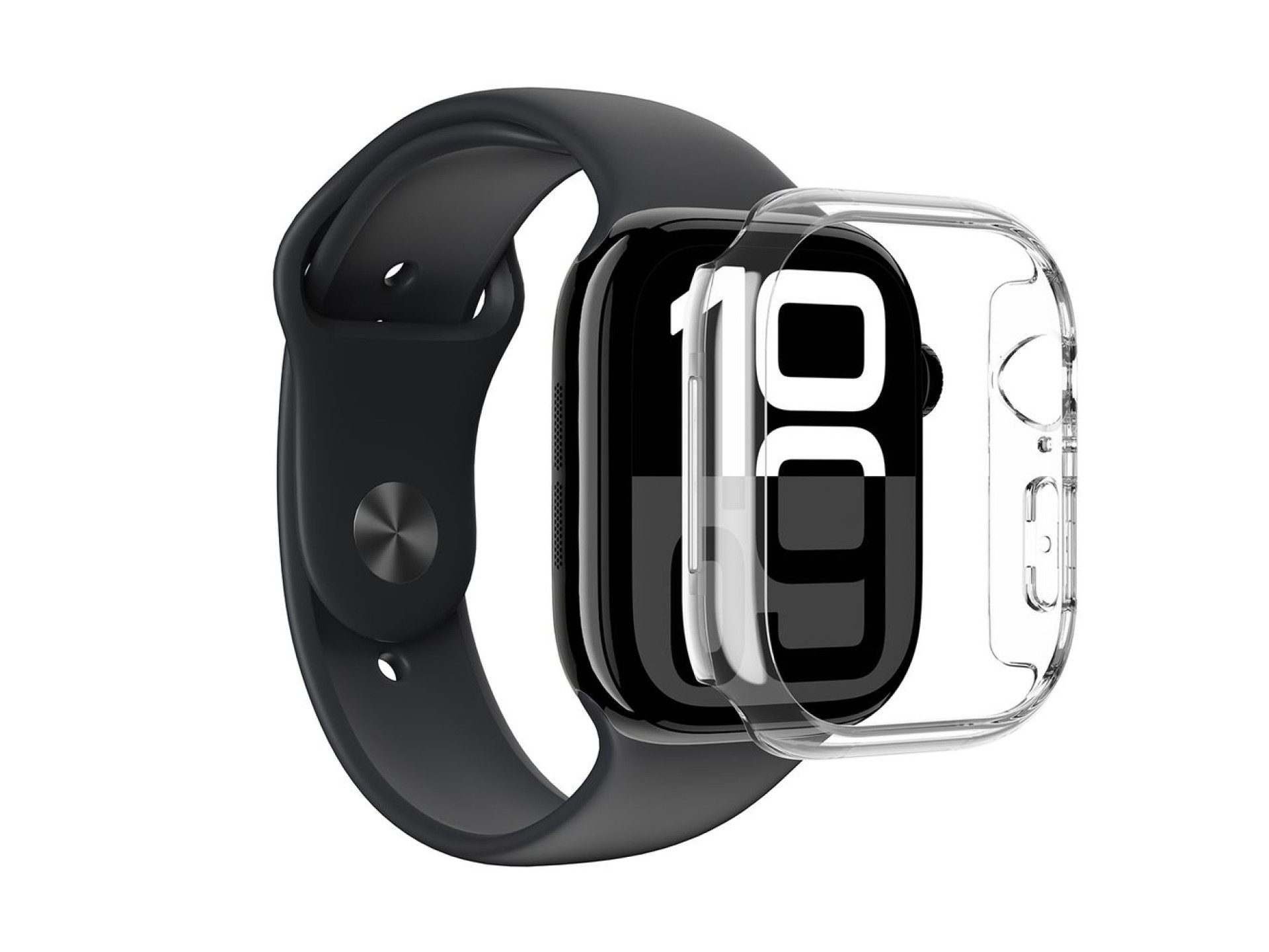 Capa minimalista AmazingThing para Apple Watch 46mm - Transparente