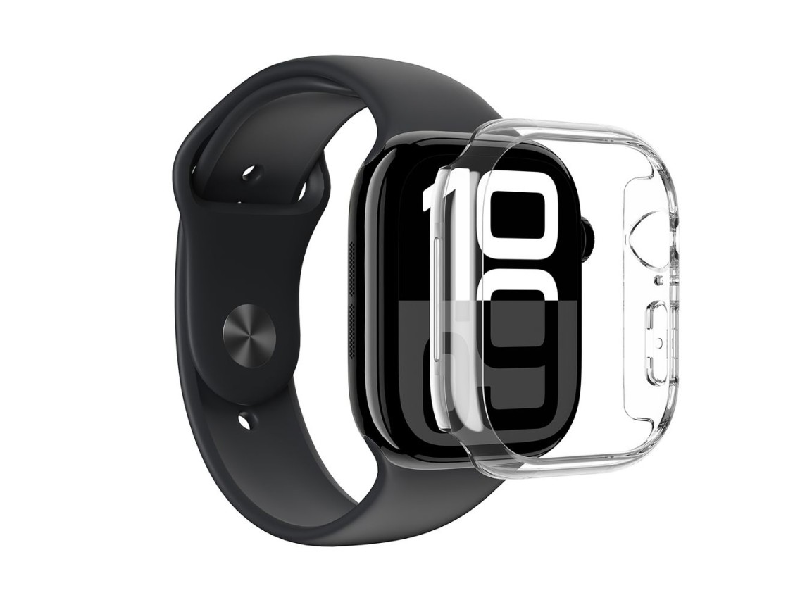 Capa minimalista AmazingThing para Apple Watch 46mm - Transparente