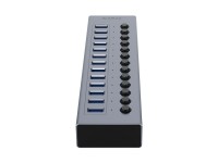 Hub Orico BT2U3-13AB con 13 puertos USB-A 3.0 e interruptores - gris Hub Orico BT2U3-13AB con 13 puertos USB-A 3.0 e interruptores - gris