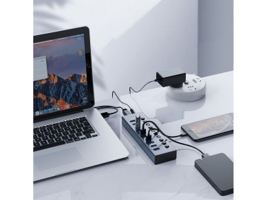 Orico BT2U3-13AB Hub 13x USB-A 3.0 with switches - gray