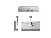 Orico MH5PC Hub Clamp-Mounted USB-C / 2x USB-A 3.2 + 1x USB-C 3.2 + 1x SD&TF - Silver
