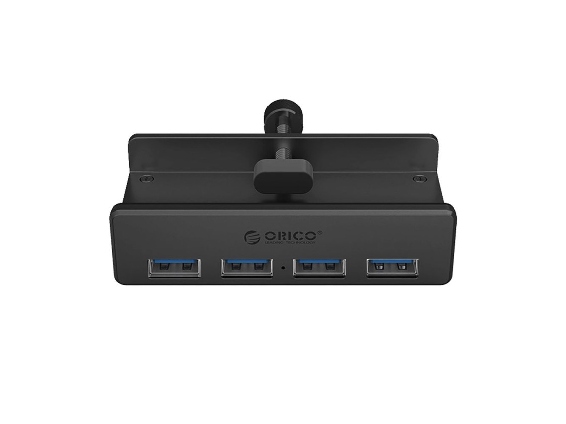 Hub Orico MH4PU con abrazadera, 4 puertos USB-A 3.0 - Negro