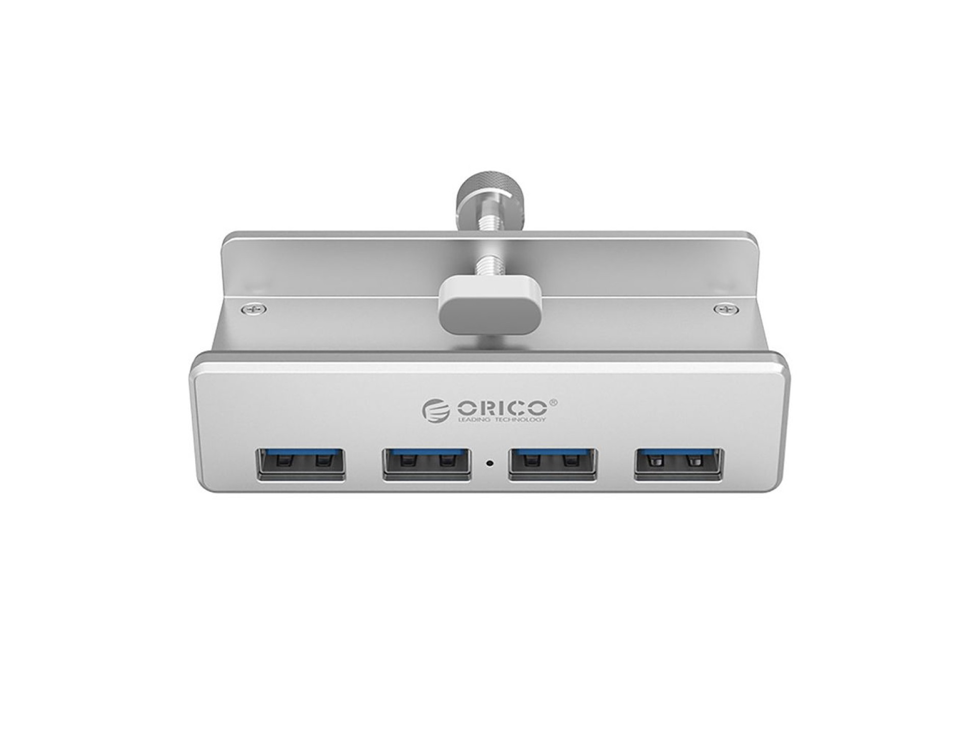 Orico MH4PU Hub Clamp-Mounted 4x USB-A 3.0 - Silver